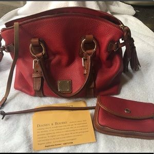Red Pebble Dooney and Bourne handbag